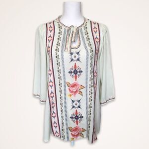 The Paisley Parrot Embroidered Blouse